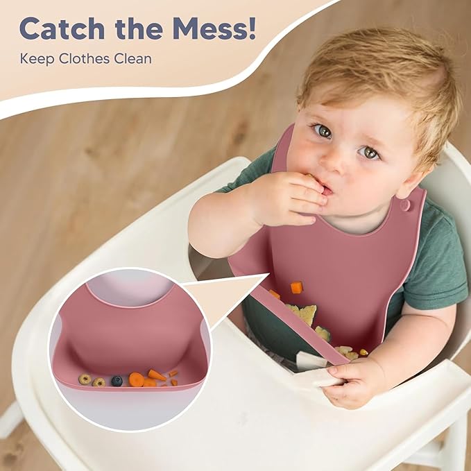 6-Piece Silicone Baby Feeding Set