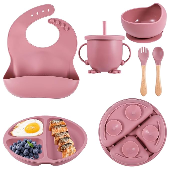 6-Piece Silicone Baby Feeding Set
